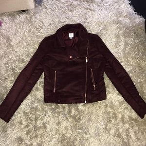 Maroon suede jacket